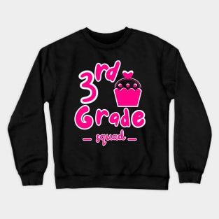 3rd grade pink cupcake Crewneck Sweatshirt